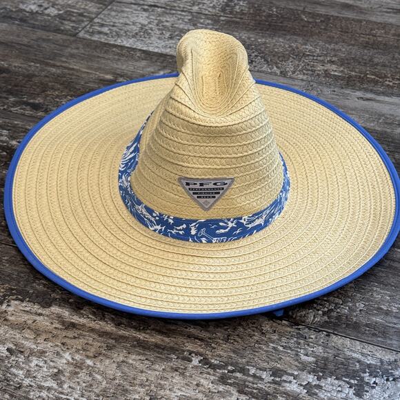 Columbia PFG Hat Cowboy Straw S/M Wide Brim Sun Protection Fishing Outdoors NWT - Picture 2 of 12